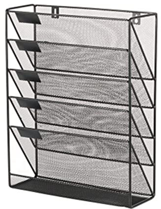 Ablagefächer für WorLetter Paper Organiser, An der Wand montierter Multifunktions-Aktenständer Wand-Metall-Mehrschicht-Ordner-Aufbewahrungsbox