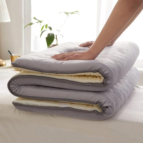 Housse de lit de beauté, surmatelas en Mousse épaisse pour Table de Massage, protège-Matelas avec Sangles élastiques, Fond antidérapant et Trou de Respiration, Gris 3 cm, S 80 x 19