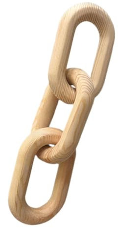 CIMAXIC Unique Home Decor Wood Chain Link Decor Rustic Wood Knot Wall Coffee Table Ornament