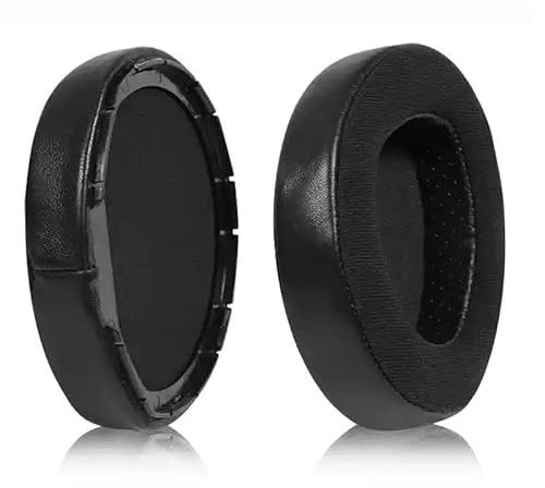 Ersatz-Ohrpolster aus Schaumstoff, kompatibel mit Sennheiser H800 HD 800 Kopfhörern, Ohrenschützer, Reparaturteil, schwarzes Lammleder, Samt
