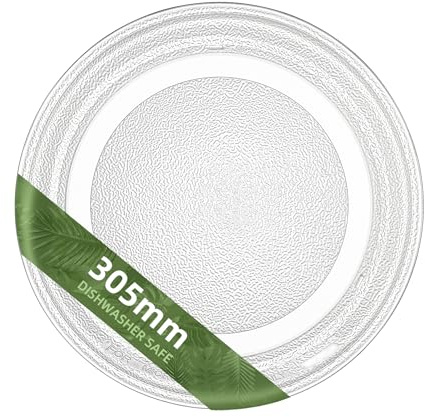 Gemroom 305mm LG Microwave Glass Plate 3390W1A044B 3390W1G004 Compatible with GE Microwave Glass Plate Replacement WB49X10021 WB49X10157