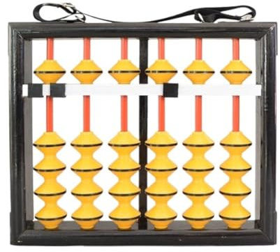 HIFRQVVC Boulier arithmétique en Bois, Boulier Chinois Vintage à 6 Chiffres, boulier Suspendu for l'enseignement des mathématiques
