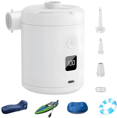 Pompe à air pour matelas gonflable - Pompe à air rechargeable sans fil - Gonflage et dégonflage automatiques pour le camping et la piscine