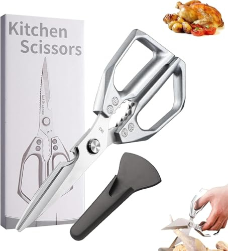 Multifunctional Heavy-Duty Kitchen Shears,2025 Japanese High-Carbon Steel Kitchen Scissors All Purpose for Food with Handle,Poultry Shears for Chicken,Meat,Turkey,Seafood Bone