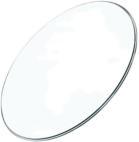 Mesa redonda de cristal transparente de 80 cm para mesas redondas y elegante, perfecta para comedor, café o uso al aire libre, varios