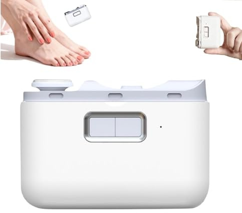 Coupe Ongle Electrique pour Pied, 2 en 1 Coupe Ongles et Polisseuse, avec Lumière LED et Compartiment de Récupération des Résidus, Adultes, Seniors
