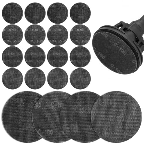 Lot de 20 grilles abrasives - 225 mm - Grain 180/120/100/80 | Disques abrasifs en carbure de silicium pour ponceuse à cloison sèche, girafe, ponceuse murale
