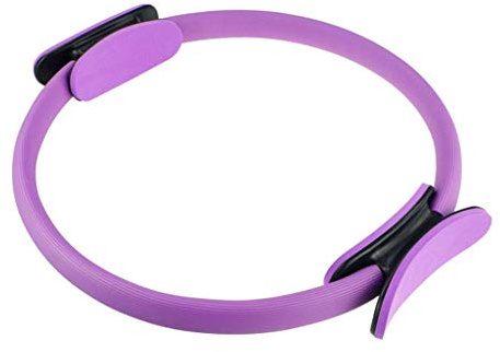 Body Sport Dual Grip Magic Circle Fitness EVA Yoga Pilates Ring for Tone and Strengthen - Purple