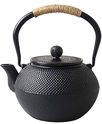 Sharemee Asiatische Teekanne aus Gusseisen Traditionelle Eisen-Kanne 1200ml