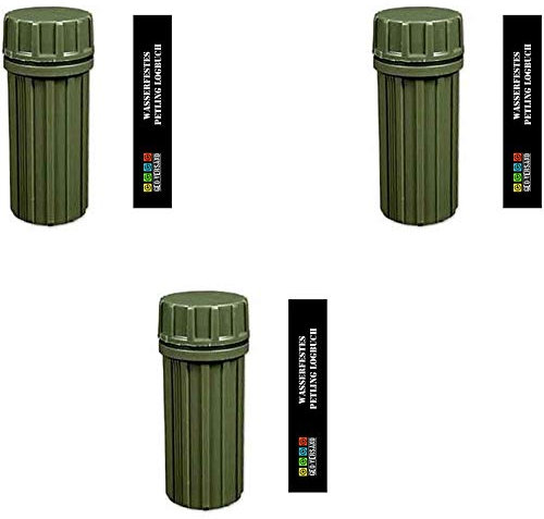 geo-versand 3 x Geocaching Versteck Match Case Geocache + Logbuch Paket wie Petling