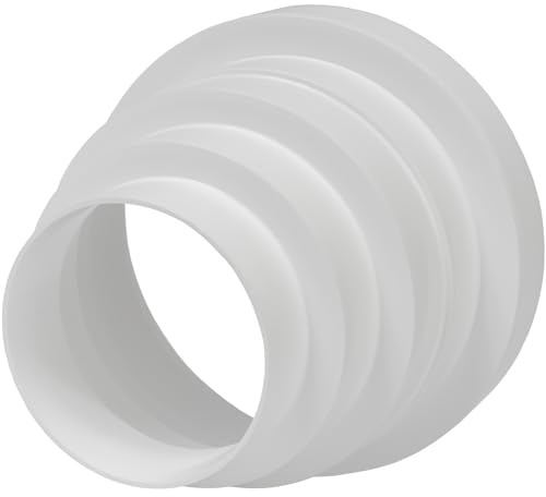 Repa Market 80–150 mm Kanal Universal Reduzierstück & Increaser – Kunststoff HVAC Abluftschlauch Adapter/Lüftungsadapter für runde Rohre – Inline PVC Übergangsstück für Lüftungskanal, Belüftung