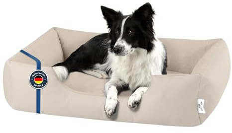 BedDog Hundebett Zara Hundekissen Hundekorb mit Waschbarem Bezug | Hundematratze und Kuschelplatz für Kleine und Große Hunde, Robust Gepolstert, Sechs Größen von S bis XXXL