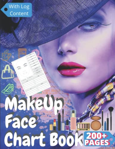 Makeup Face Charts: Large Makeup Face Chart Book Size 8.5x11 Inches for Makeup Artists 200+ Pages Female Oval Face Shapes Blank Makeup Face Chart Book Worksheets for Makeup Artists Large Book