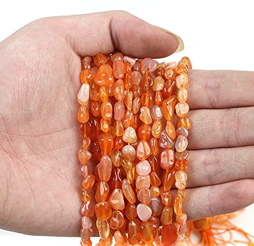 HZLXF1 Perles de Pierre de Gravier de Gravier 5 * 8 mm d'ovale Perles de Pierre Naturelle Agate des Perles en Vrac for la Fabrication de Bijoux DIY Accessoires de Bracelet Collier 15 39cm