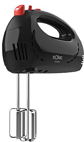 Solac Solution - BA5590 | Batidora Amasadora | 300W | 5 Velocidades | Función turbo | 2 Varillas batidoras | 2 Amasadoras | Fácil montaje y desmontaje | Libre BPA