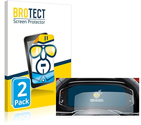 brotect 2-Pack Screen Protector Compatible with Volkswagen Tiguan 2021 Digital Cockpit Pro - HD-Clear Protection Film