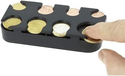 Euro-Münzenhalter 8 Spender von 1 Cent bis 2 Euro Münzsortierer Münzsortierer Aufbewahrungsbox Euro Münzumtausch Organizer Münzspender
