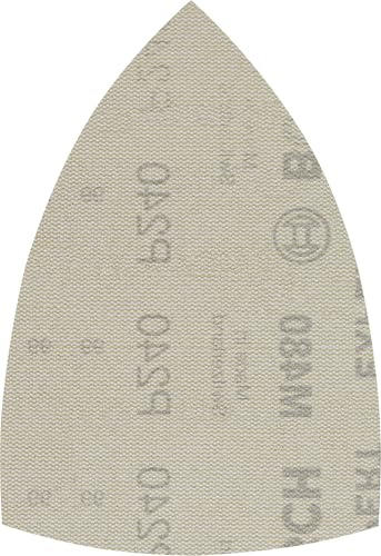 Bosch EXPERT M480 Schleifnetz, 100x150mm, K240, 50-tlg. | für Farbe auf Holz, Hartholz, Ø 100x150 mm, Körnung 240, Professional Zubehör Multischleifer