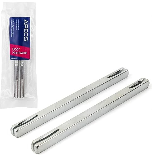APECS Perno cuadrado de 8 x 160 mm, galvanizado, para picaporte de puerta, juego de 2 unidades