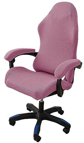 OQHAIR Ergonómico Cubre sillas Gaming Jacquard elástico Cubre sillas Gaming Antideslizante a Prueba de Polvo con 2 Fundas para reposabrazos con Cremallera -Púrpura
