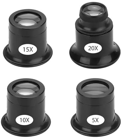 bisch 4 Teile/Satz Auge Lupe Lupen 5x/10/15x/20x Uhr Reparatur Tool Kit Schmuck Lupe Lupe Vergrößerungs Glas Uhrmacher Werkzeuge