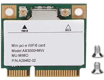 Mini Red PCIE, Tarjeta WiFi 802.11ax/AC 2.4G 5Ghz Adaptador PCI E Wifi6 3000Mbps Inalámbrico de Alta Velocidad