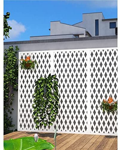 Zaun Holzzaun - Gartengitterdekoration, Hofgeländer, Balkondekoration Kletterpflanze Holzgitter, Zaun Sichtschutz, Pflanzenkletter-Trennwand dekorativ (Größe: 60 * Stabilize