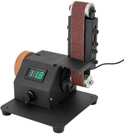 Lijadora de banda eléctrica, pequeña lijadora con bandas de lijado de 10 piezas, pulidora 8500 r/min 350 W
