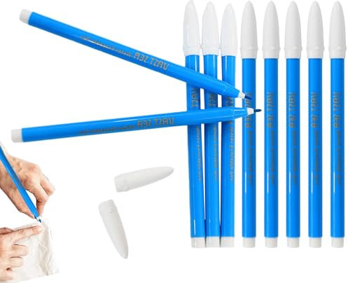 Verschwindender Tintenstift für Stoff, wasserlöslicher Stoffmarker | 10 Stück glatt schreibende Stoffmarker zum Nähen - Bequemer wasserlöslicher Marker, leuchtende Farben, Faserstiftspitzen zum Nähen
