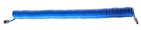 AOMIKITSTU Druckluftschlauch PU 15m, 8×5mm Druckluft-Spiralschlauch, Elastischer PU-Luftschlauch Druckluft, Luftdruckschlauch für Kompressorschlauch