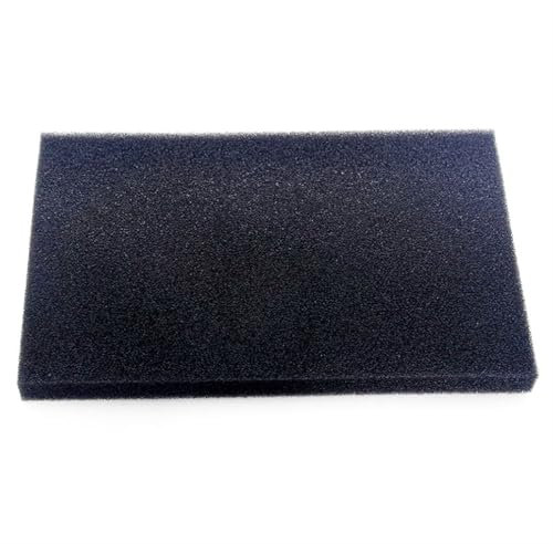 50 x 50 x 2 cm schwarzer Schaumstoff-Filterschwamm für Aquarien, Biochemischer Filterschwamm, lange Nutzungsdauer, Schwammzufuhrbehälter (mittleres Loch)