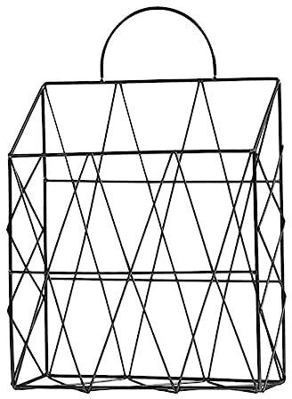 Cabilock Zeitschriftenhalter Aus Metall Schwarz Hängend Wandhalter Zeitungsständer Aufbewahrungsbehälter Präsentationsständer Für Dokumente Und Zeitschriften