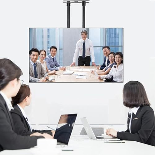 MOZ4dxy Support de Montage au Plafond for TV, Support TV inclinable réglable for écran Plat CD de 37 à 80 Pouces et téléviseurs incurvés