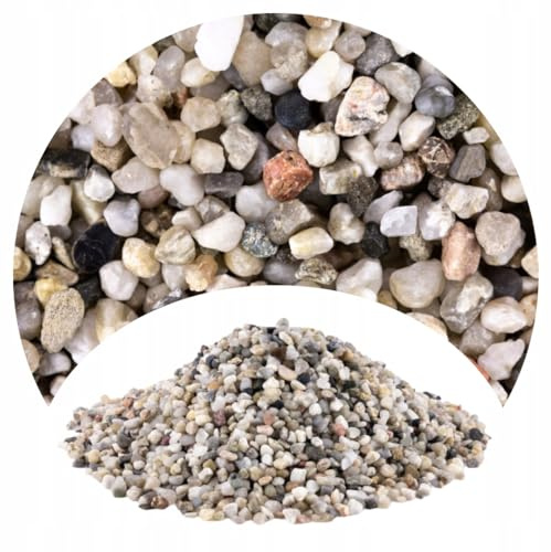 TD STONES Aquarium Kies Grau 3-5mm (8kg) - Premium Quarzkies für Aquascaping, Pflanzen & Garnelen - Natürlicher Bodengrund & Aquariumboden für Süßwasser, Deko Sand