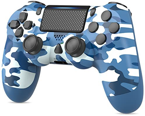 YCCSKY Manette pour PS-4, Contrôleur sans Fil pour P-4, Fonctions Audio à Double Vibration/Pavé Tactile/Gyroscope à 6 Axes Contrôleur Gamepad Mannette de Jeu Compatible avec Console PS-4/Slim/PC/Pro