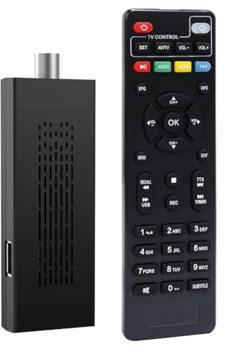 Swiixxer Digitale Konverterbox, Neuester DVB-T2 265-TV-Tuner, Versteckt Dem Fernseher, TV-Aufzeichnung und -Wiedergabe, TV-Tuner + 1080P/AV-Ausgang, EU-Stecker-Zubehör