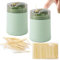 Ulawellor 2 Pcs Porte-Cure-Dents Automatique,Boîte de Cure-Dents Créative,Distributeur de Cure Dent Boîte à Cure-Dents pour Nettoyage de Dent Fournitures de Cuisine de Restaurant Familial(Vert Clair)