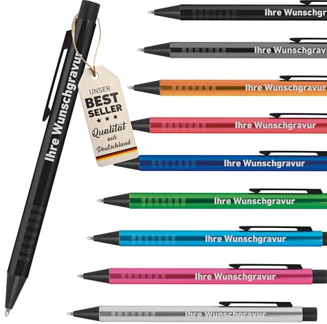 Kugelschreiber mit Gravur | Kosmos - personalisierter Stift - Werbekugelschreiber in verschiedenen Farben mit Wunschgravur, Anzahl:50