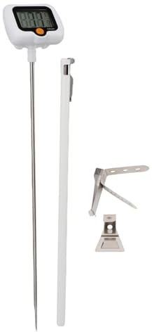 Digital Candy Thermometer with Pot for Candy Making, High Accuracy Oil Thermometer for Frying, Cooking Temperature Guage with Rotatable Stainless Steel Probe, Auto Power Off