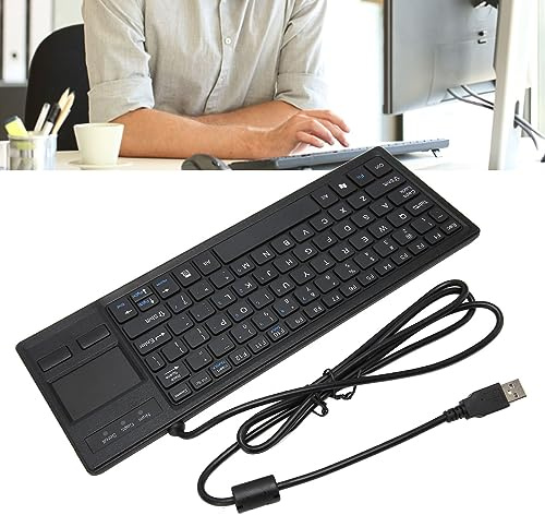 SustVita Keyboard USB Industriel de Mini, Clavier à pavé Tactile Filaire avec Conception Ergonomique, Taille compacte et Fonction de Concentration pour Une productivité améliorée