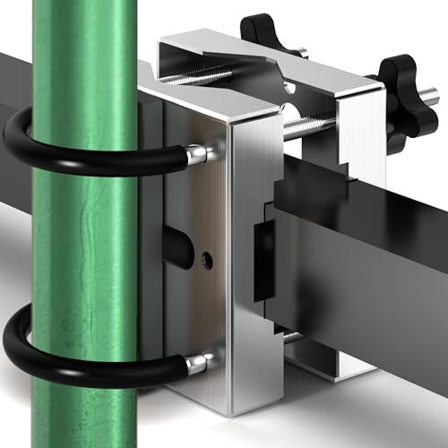 4happy Sonnenschirmhalter Balkongeländer SunnyEasy - Flexible Edelstahl Sonnenschirm Halterung Balkon - Schirmhalterung Balkongeländer ersetzt Sonnenschirmständer Balkon