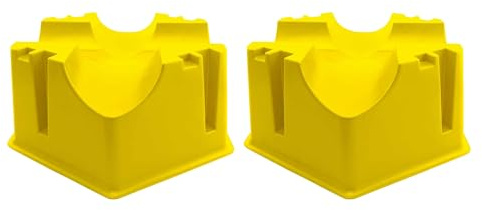 Gewa Cavaletti Mini Cube - Soporte de barra para trabajos en el suelo, 2 unidades (amarillo, 2)