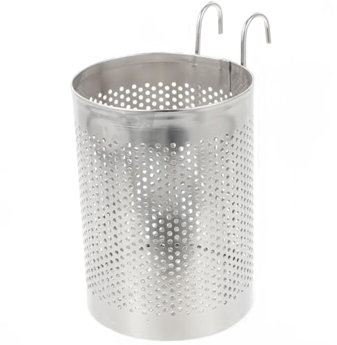 Healifty Portaposate in Acciaio Scolaposate da Appendere Contenitore per Bacchette e Utensili Design a Rete Facile Drenaggio per