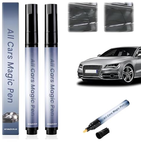All Cars Magic Pen for Car Scratch Remover, 2 Pcs Car Scratch Remover Pen, Auto Scratch Repair Touch up Paint Pens for Scratches and Paint Damage, Quick Filling Seals, Fits All Car Colors