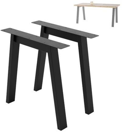 NWELD Tischfüsse Tischbeine Metall Schwarz 88x72x11cm Tischkufen DIY - Tischbein Set - Tischfuß Loft. Industriestil für Couchtisch. Esstisch. Schreibtisch