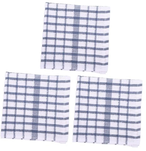 Alipis 3Pcs Japanese Style Pure Cotton Kitchen Dishcloths Highly Absorbent Waffle Weave Tea Towels for Washing Dishes and Glassware Soft Hand Towels with Strong Cleaning Power