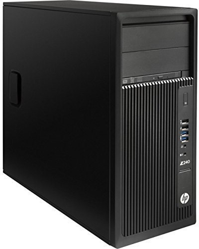 HP Station de travail Mini Tour Z240, PC de Bureau, Intel Core i7-6700, RAM 8Go, SSD 256Go, WiFi, Bluetooth, Clavier US QWERTY, Windows 11 Pro (Reconditionné)