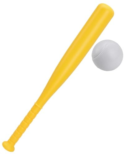 Lawnrden Mazza da Baseball per Bambini, Mazza da Baseball in plastica, Giocattolo Multifunzionale e Accessorio da Palestra, Giallo