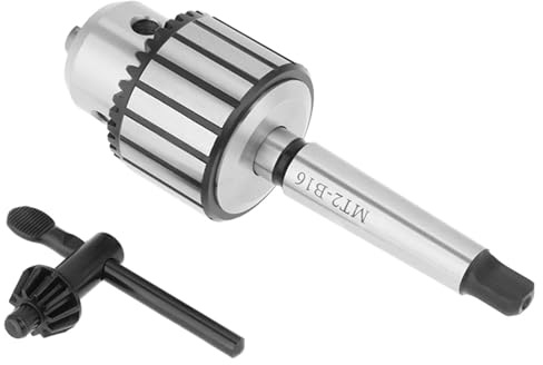Dpofirs Portabrocas Tipo Llave, Eje de de Acero de Carburo de Capacidad de 1-13 Mm con Llave de Portabrocas para Mini Perforadora de Torno