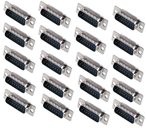 Oiyagai 20 Stück DB15 Stecker Adapter Lötverbinder Ersatz (Blau)